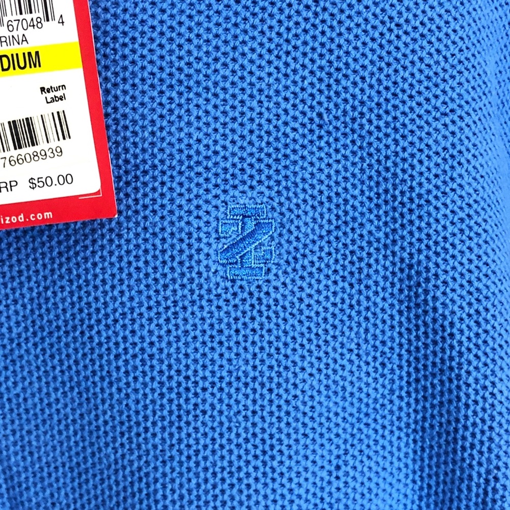 NWT IZOD Men’s Blue Long Sleeve Shirt - Picture 4 of 6